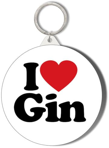 I Love Gin Short Chain Keyring Bottle Opener