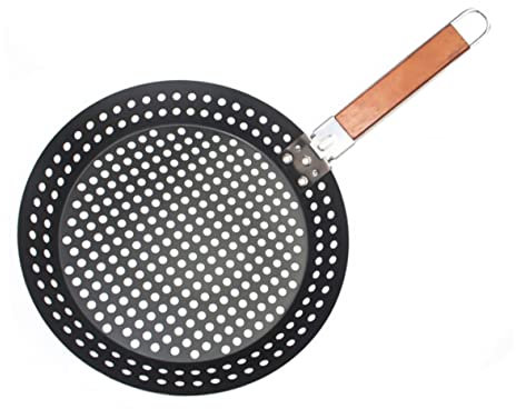 Zerodeko Sartén De Pizza De Bandeja Antiadherente Para Hornear y Asar Para Bbq y Uso Profesional Casa