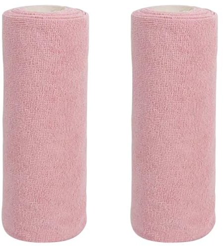 Bsowte Household - Rollos de toalla de microfibra, trapos de cocina, reemplazo de toallas de papel, color rosa