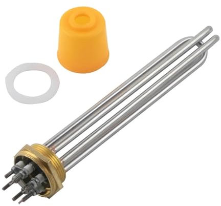 FULIMEI 1.5 Inch Stainless Steel Copper Head Heating Tube 220V 6KW Electric Heater Pipe Water Boiler Heating Element