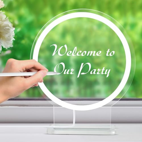 Panneau lumineux néon USB 5 V avec marqueur effaçable, panneau LED néon audio pour livre d'or avec base de support pour bricolage, fête de mariage, bureau, spa, salon, vitrine, réception d'entreprise