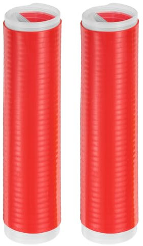 sourcing map 2 Pcs Silicone Pan Handle Sleeve, Heat Resistant Potholder Pot Holders Cover Sleeve for Cast Iron Frying Pan Handle Holder Spatulas, Red (M)