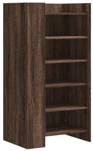 vidaXL Schuhschrank, Schuhregal mit Stauraum, Schuhkommode für Flur, Schuhablage Schuhständer Schuhaufbewahrung, Braun Eichen-Optik Holzwerkstoff