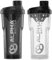 Alpha Designs | Protein Shaker Bottle 2 Pack (750ml) Protein Shake Mixer | Leakproof Screw Cap | Black and Clear