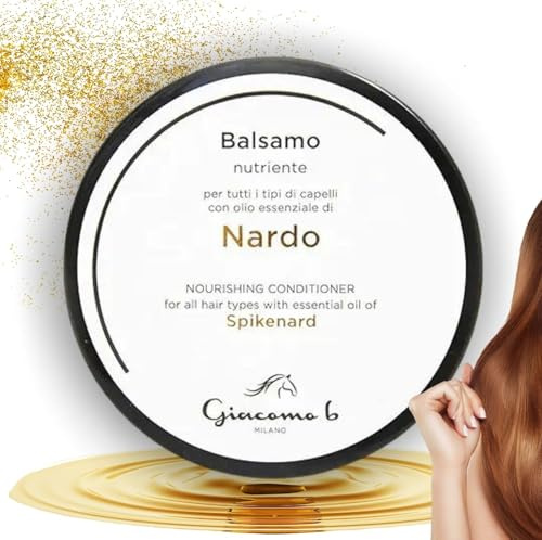 Giacomo B - Nährender Haarbalsam Travel Size 100 ml - Conditioner für Haare mit Nardeextrakt und Keratin, ohne Mineralöle, Silikone und Parabene