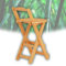 QSPNVFB Portable Folding Stool Bar Chair, Wood Tall Stool Seat With Backrest Footrest, Foldable Small Chair Ladder For Vanity Gardening(Beige,Large)