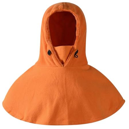 kesurpae Warme Mützen für Damen Winter Sherpa Hood Skimaske für Damen Ricife Sherpa Hood Polyester Sherpa Hood Skimaske über dem Helm, orange