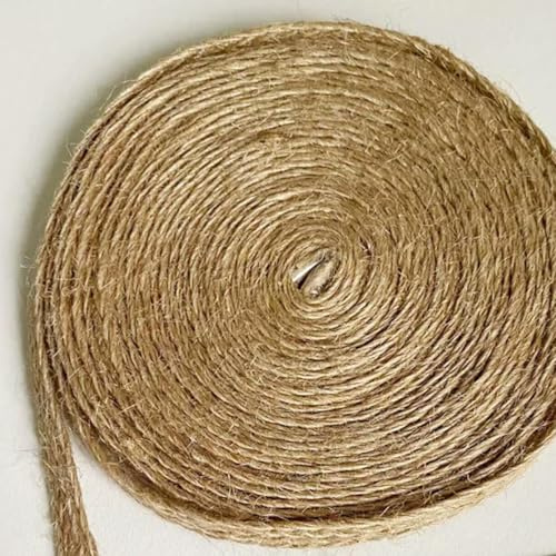 10 m de cordons de jute tressés plats en toile de jute, ruban en macramé fait à la main, fournitures d'artisanat de bricolage, corde de chanvre naturel, ruban de ficelle pour la décoration intérieure