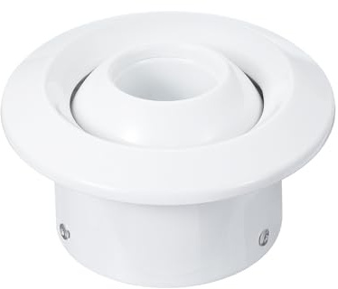 PATIKIL Bocchetta Dell'Aria Rotonda Da 4 Pollici,Bocchetta A Sfera Regolabile Diffusore Soffitto Griglia Di Ventilazione In Lega Di Alluminio Per Bagno Cucina Soggiorno Ventilazione,Bianco