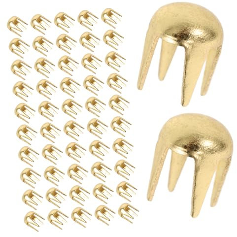 OSALADI Animal de Peluche de Ganchillo Remaches de Garra de de imitación Perno Prisionero del Zapato Remaches Decorativos Remaches para Tela Metal Golden