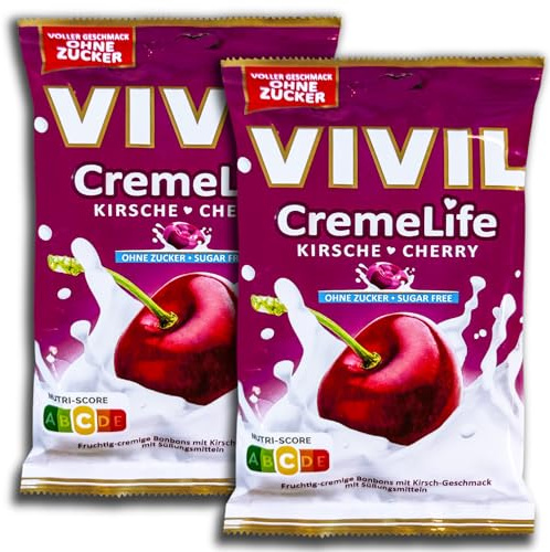 2 er Pack Vivil CremeLife Kirsche ohne Zucker 2x 90 g