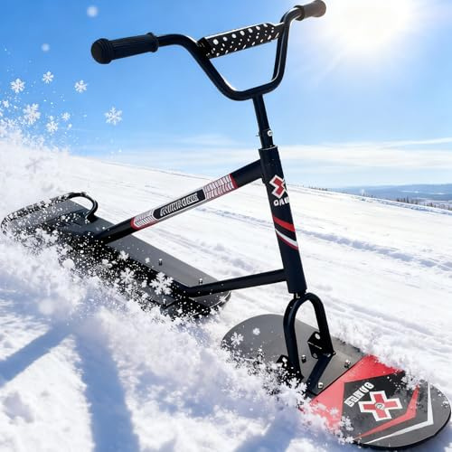 SAIYERUS Skis-Trottinettes pour Adultes Direction à 360° – Luge Tout Terrain, Skateboard sur Neige, Planche à Neige pour Enfants, Sports d'hiver et Loisirs Familiaux dans La Neige 134(L) x 25(W) cm