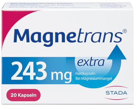 Magnetrans extra 243 mg - Magnesiumkapseln für eine schnelle Hilfe bei Muskel- und Wadenkrämpfen bei nachgewiesenem Magnesiummangel - 1 x 20 Kapseln