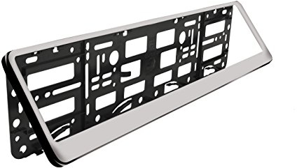 Sumex Branded Car License Number Plate Frame Holder (ABS Plastic Chrome (Euroclip))