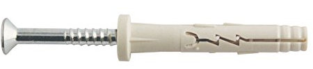 DEWALT NHS-Pro plastique Chevilles à clou 6 x 55 mm, tête fraisée, 100 Pièces, dfm3420150