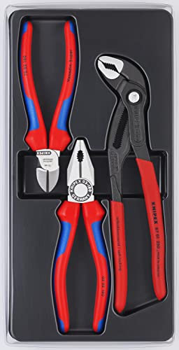 KNIPEX Tools 3-teiliges Kombinationsset, diagonal, Cobra-Set (002009V01)