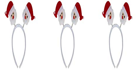 Ciffre 3 er Set Weihnachtsmützen - Haarreif Weihnachtsmann