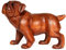 G6 Collection Handgeschnitzte englische Bulldoggen-Statue, Skulptur, Kunst, dekorativ, rustikal, Heimdekoration, Akzent, handgefertigt, Holzdekoration, Geschenk, Hundekunst, klein, 20,3 cm