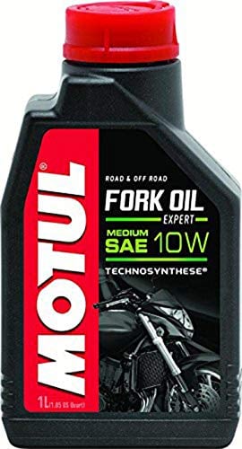 Motul Fork Oil Expert Medium SAE 10 W Olio lubrificante per forcella/ammortizzatori moto, 1 l