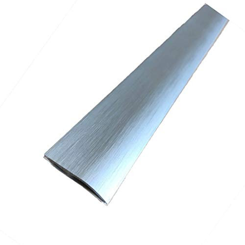 Carpet Cover 26mm x 0.93M Brushed Aluminium Self-Adhesive Threshold Door Floor Trim Transition Bar TMW Profiles pro26 (Brushed Silver)