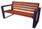 Primario Grande Gartenbank, Parkbank - Gartenmöbel, Outdoor Bank mit 350kg Tragfähigkeit - Sitzbank Holz Wetterfeste (Grande, Mahagoni, 150cm - Sitzlänge, CE)