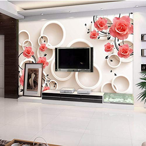 TV Background Wall_Simple TV Background Wall Living Room 5d Wallpaper Wall Cloth Mural 3D Stereo TV Flower 3D Wallpapers Wallpaper Paste Living Room Paste The wall-430cm×300cm