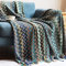 LumiSyne Gestrickte Decke Mit Quaste Hahnentritt Boho Kariert Kuscheldecke Strickdecke Tagesdecke Überwurf Couchdecke Dekorative Decke Für Sofa Bett 180x240cm