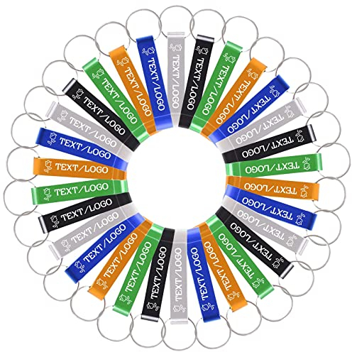 100Pcs Personalised Bottle Opener Keyring Custom Bottle Opener Keychain Bulk for Men Boyfriend Wedding Favors Party Free Engraving Logo Name Text