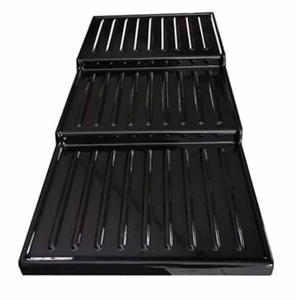 Generico ALZATA DA BANCO ESPOSITORE NERO 3 o 2 BASI DIMENSIONE 810 X 400 MM. IDONEO AL CONTATTO CON ALIMENTI (ALZATA 3 RIPIANI)