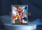 Acrylic Display case for Lego Iron Man Figure 76206 (Lego Set is not Included) (With theme background)