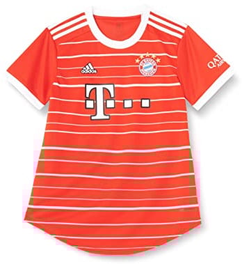 adidas FC Bayern München Damen 2022/23 Season. Official Home Jersey Trikot, Rot, M EU