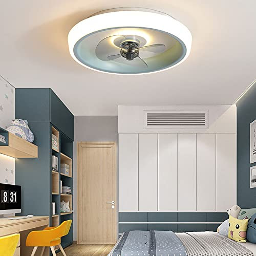20'' Modern Indoor Flush Mount Ceiling Flushmount Ceiling Light, Remote & APP Control Hue Ceiling Light for Bedroom/ Living Room/ Small Space