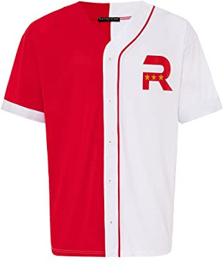 Redbridge Camiseta de béisbol de manga corta camiseta aireada camisa deportiva, rojo/blanco, S