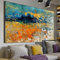 Große Wandgemälde auf Leinwand, Kunstdrucke, moderne, helle, abstrakte Wandkunst, bunte Bilder für Wohnzimmer, Wanddekoration, 70 x 140 cm (28 x 55 Zoll) mit Rahmen