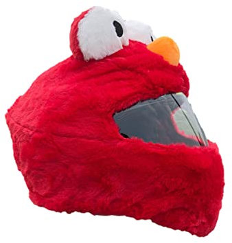 Peosevi Housse De Casque Moto Peluche Couvre-Casque De Moto Housse Protection Complet Full Face Casque Couvre Casque Moto Peluche De Dessin Animé Drôle pour Hommes Et Femmes (Casque Non Inclus) Rouge