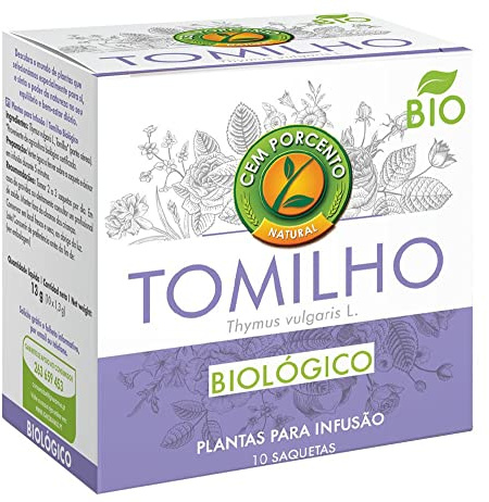Cem Porcento - Thyme (Thymus vulgaris L.) BIO - 8 x 10 teabags (total: 80 teabags)