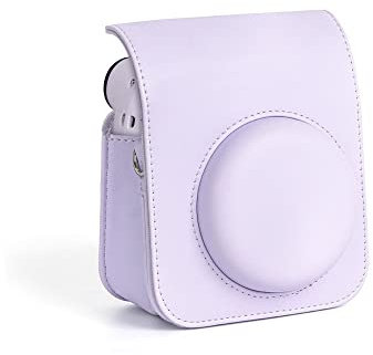 Retro Camera Case Bag Lilac Purple PU Leather Protective Cover Case for Fujifilm Instax Mini 12 Instant Film Camera