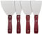 XINGSUI Wallpaper Scraper Wooden Handle-4 Pcs Heavy Duty Paint Wallpaper Scraper Tool,Stainless Steel Beefsteak Spatula,for Wall, Drywall, Decals Baking Spackling Patching(2, 3, 4, 5 inch)