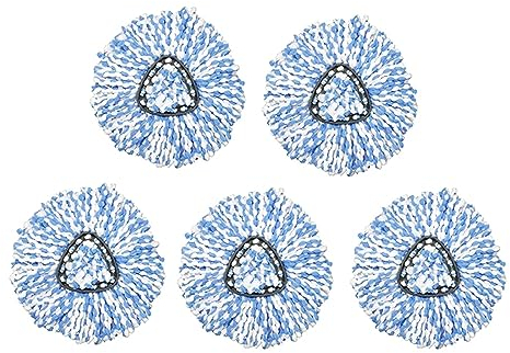 5 PZ Compatibile con Vileda O-Cedar Mop Triangolare Girevole Mop in Microfibra Testa Accessori Pulizia Mop Panno di Ricambio