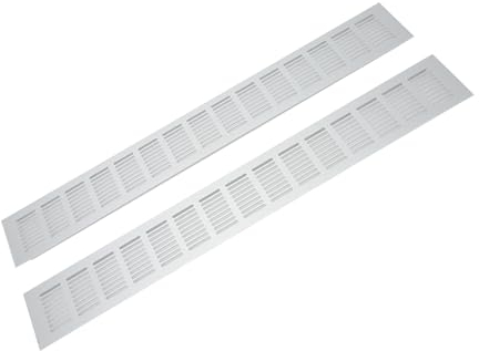 Rejilla de ventilación rectangular para gabinete 2 piezas Rejilla de ventilación de ventilación Aleación de aluminio Placa de ventilación rectangular para armario zapatero