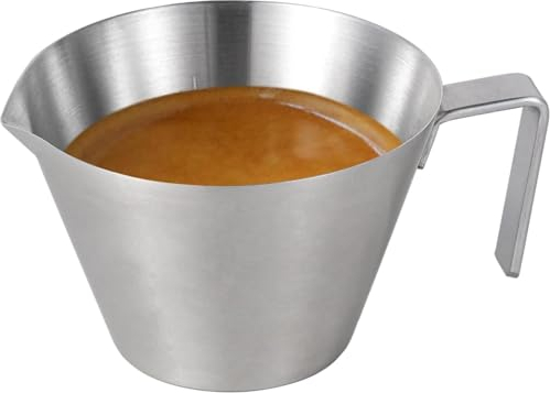 MHW-3BOMBER Espresso Cup, 2oz Espresso Measuring Cup with Stainless Steel Handle, Small Espresso Shot Cup, Sauce Cups, Dip Bowls for Barista and Kitchen (Matte Glossy) Model: G5140-OS