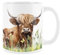Purely Home Tasse en céramique Motif vache Highland – Tasse en céramique pour maman et mollet