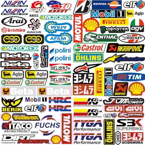 3 Stück Motocross Aufkleber Moped Sticker Auto Tuning Aufkleber Folie Aufkleber Set Stickersracing Mtb Aufkleber Geeignet Für Motorrad Skateboard Auto Rollerhelm Und Motocross Aufkleber(Typ A)