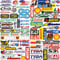 3 Stück Motocross Aufkleber Moped Sticker Auto Tuning Aufkleber Folie Aufkleber Set Stickersracing Mtb Aufkleber Geeignet Für Motorrad Skateboard Auto Rollerhelm Und Motocross Aufkleber（Typ A）