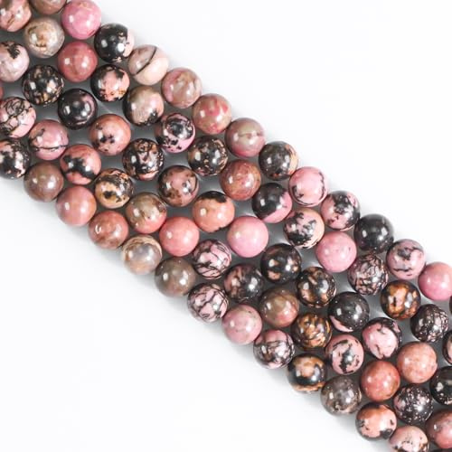 Beads for Jewelry Making,4mm Round Crystal Beads,85pcs Rhodonite Crystal Beads for Jewellery Making,Gemstone Beads,Stone Beads,Jewellery Making Beads