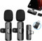 Wireless Microphones, Wireless Lavalier Microphone for iPhone/iOS/Android, Plug-Play Bluetooth Microphone, Mic with 3 Level Noise Reduction Auto Sync for Recording, Live Streaming, YouTube, TikTok