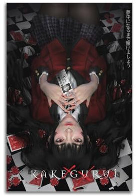 ECGDFWAZ Kakegurui Jabami Yumeko umgekehrtes Anime-Poster, Leinwandposter, Wandkunst, Dekoration, Wohnzimmer, Schlafzimmer, Dekoration, Poster, 30 x 45 cm, ungerahmter Stil