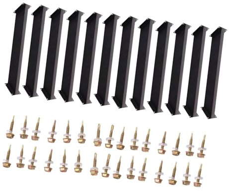 12Pcs 45 Degree Angle Support Brackets Inside Joint,Steel Angle Brackets Corner Brace Pergola Brackets for Garages Outdoor