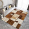 Tapis De Salon Tapis Patchwork en Peau De Vache 3D imprimé Antidérapant Lavable Tapis De Cuisine Moderne Intérieur Et Extérieur Tapis De Sol pour Canapé Couloir Chambre 60 x 120 cm