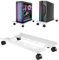 PC Stand for PC Tower Computer Desktop Stand Computer Trolley Universal Adjustable CPU Stand with Wheels Dustproof Heat Dissipation Easy to Clean (White)